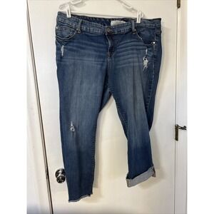 Torrid  Jeans We Wear By‎ The Fits Distressed Lace Ankle Rolled Cuffs  Size 20